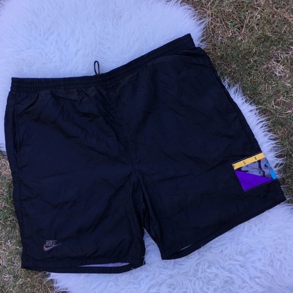 black windbreaker shorts